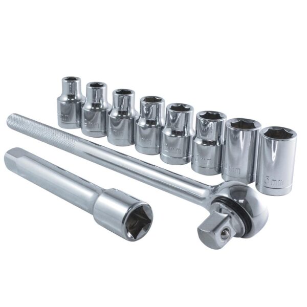 Best Value 1/2 in. Drive Socket and Ratchet Set (10-Piece)