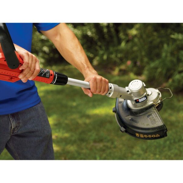 BLACK+DECKER 12 in. 20V MAX Lithium-Ion Cordless 2-in-1 String Grass Trimmer/Lawn Edger with (1) 2.0Ah Battery and Charger Included