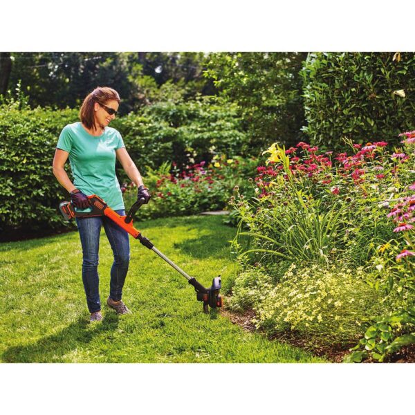 BLACK+DECKER 12 in. 20V MAX Lithium-Ion Cordless 2-in-1 String Grass Trimmer/Lawn Edger with (1) 3.0Ah Battery and Charger Included