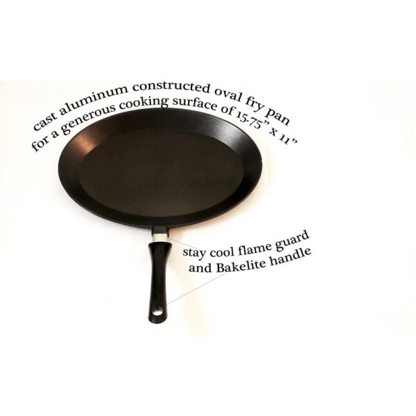 ExcelSteel 11 in. Cast Aluminum Nonstick Frying Pan in Black