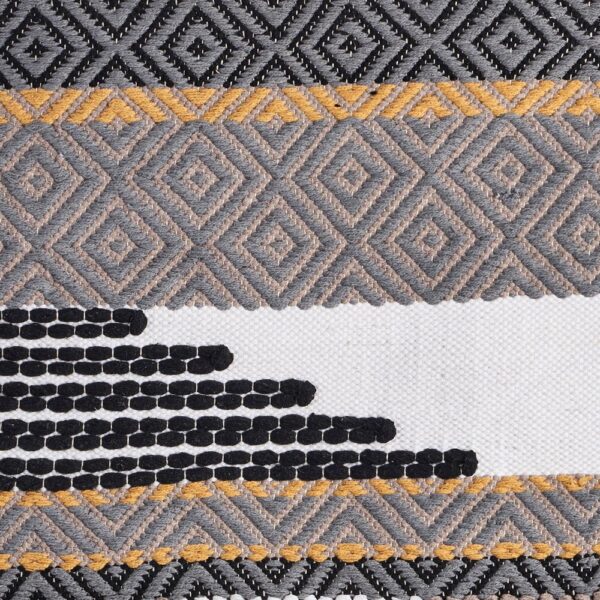 LR Home Trellis Neutral Black / Gray Geometric Fringe Wall Tapestry