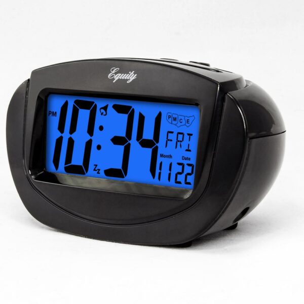 La Crosse Technology Insta-Set 3.93 in. x 2.36 in. Digital LCD with Calendar Alarm Table Clock