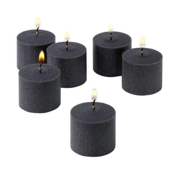 Light In The Dark 10 Hour Black Unscented Votive Candle (Set of 36)