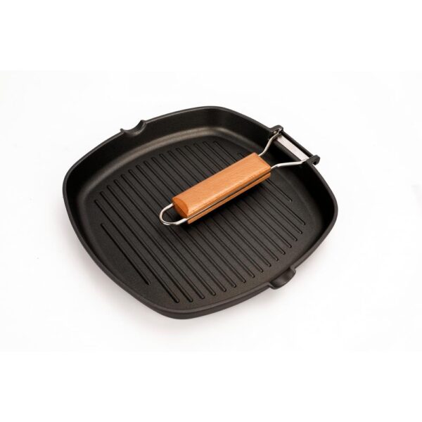 MasterPan 10 in. Cast Aluminum Nonstick Grill Pan in Black  with Pour Spout
