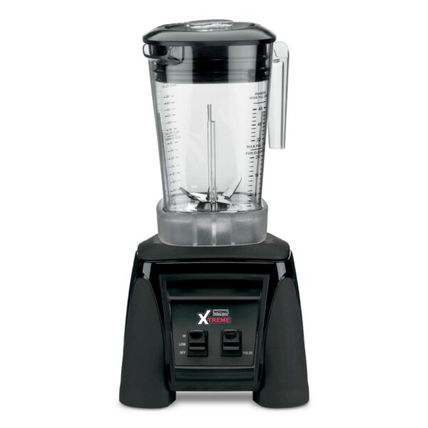 Waring Commercial Xtreme 48 oz. 2-Speed Clear Blender Black with 3.5 HP Blender, Paddle Switches and BPA-Free Copolyester Container