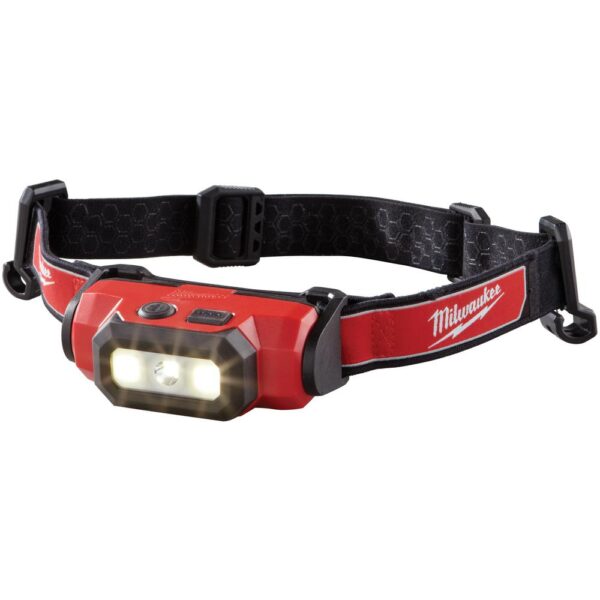 Milwaukee 475 Lumens LED Rechargeable Hard Hat Headlamp w/BOLT White Type 1 Class C Front Brim Vented Hard Hat