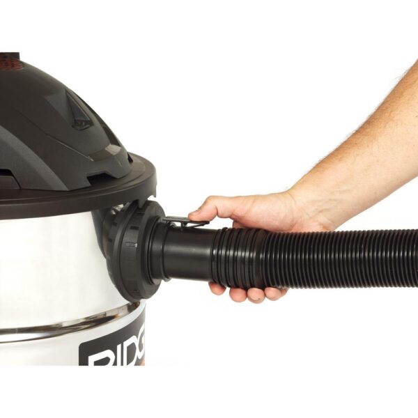 RIDGID 10 Gal. 6.0-Peak HP Stainless Steel Wet/Dry Shop Vacuum with Filter, Dust Bags, Hose and Accessories