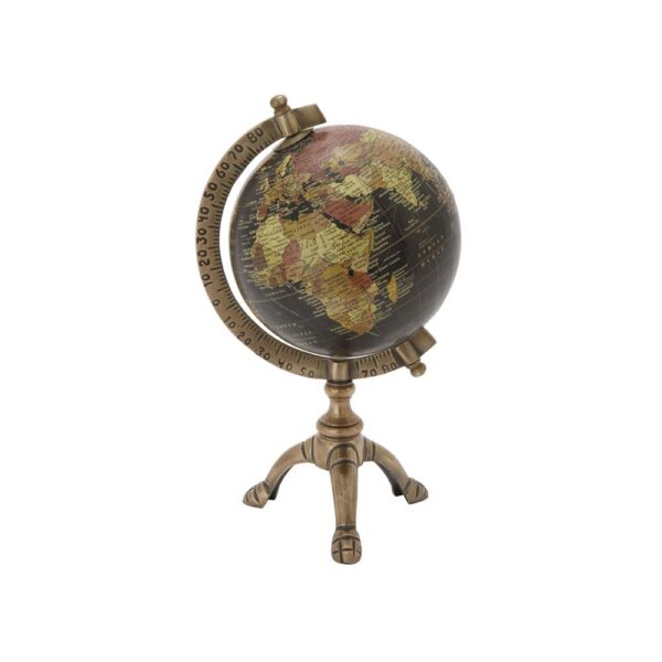 LITTON LANE 12 in. Vintage Globe Bronze Tripod