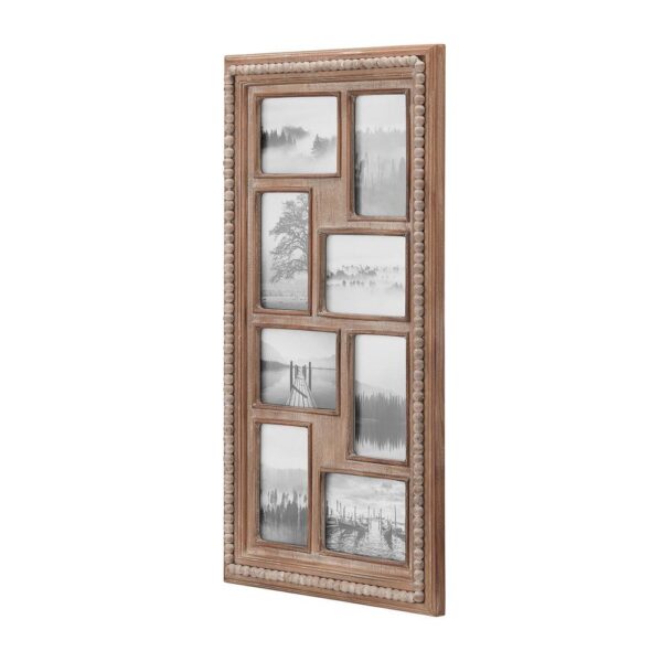 Home Decorators Collection 4" x 6" Natural Beaded Wood 8-Opening Picture Frame