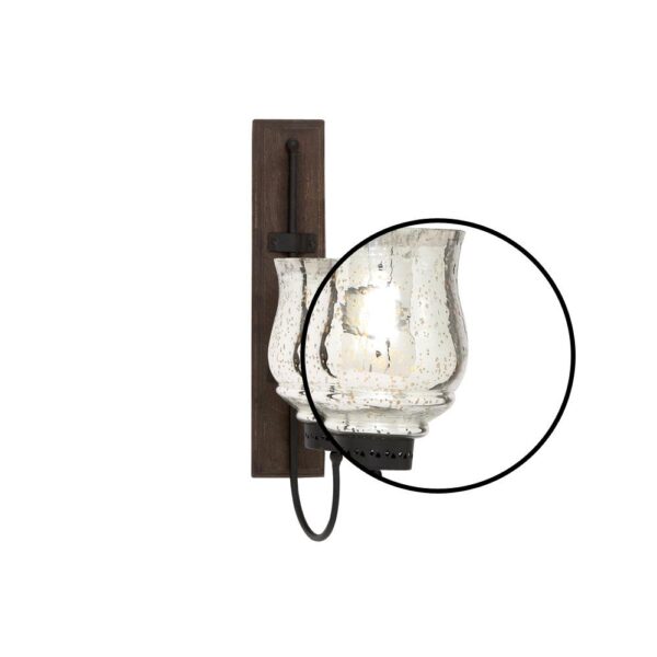 LITTON LANE 21 in. New Traditional Silver Flared Top Hurricane Candle Sconce