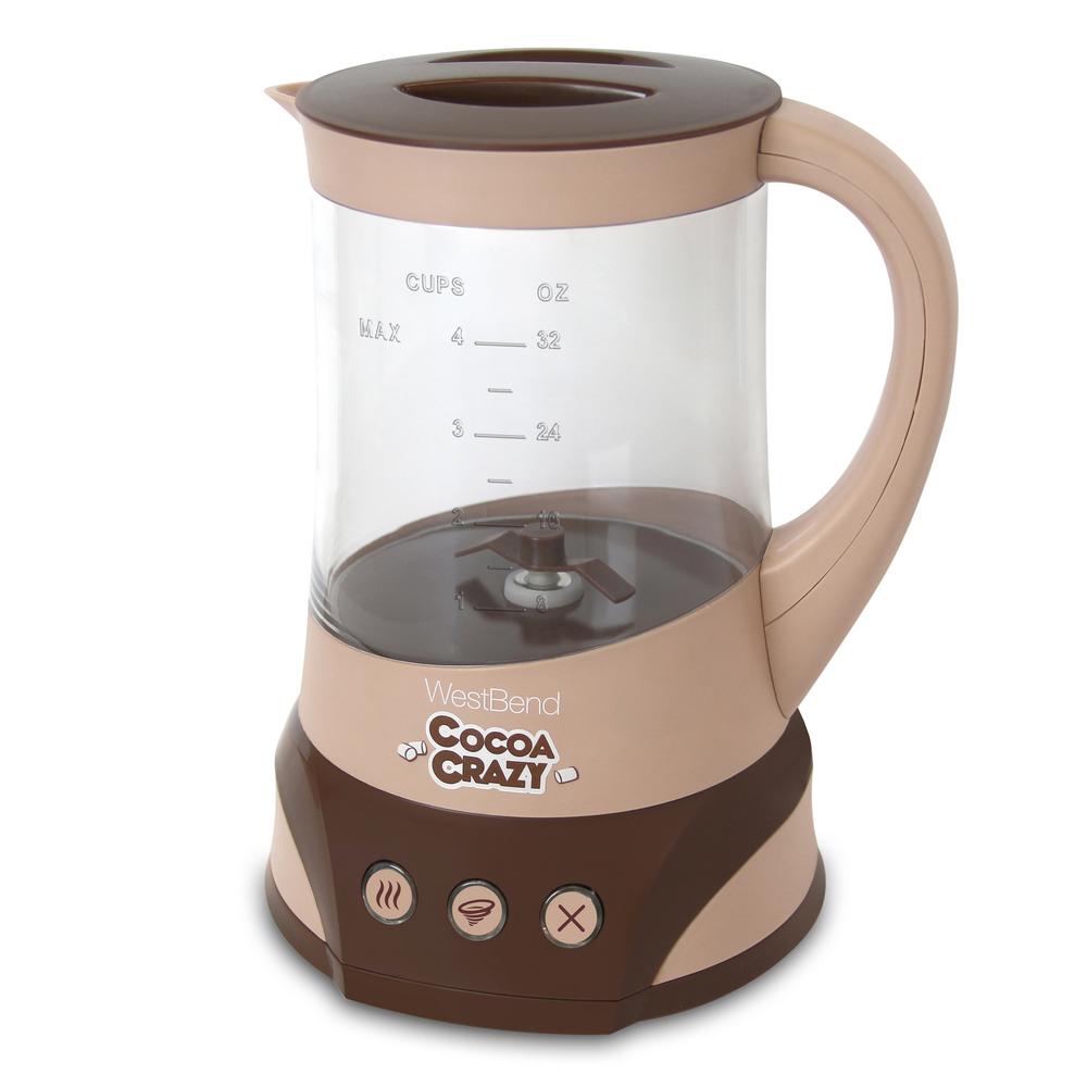 West Bend Cocoa Crazy 4-Cup Hot Beverage Machine 32 Oz. Brown with