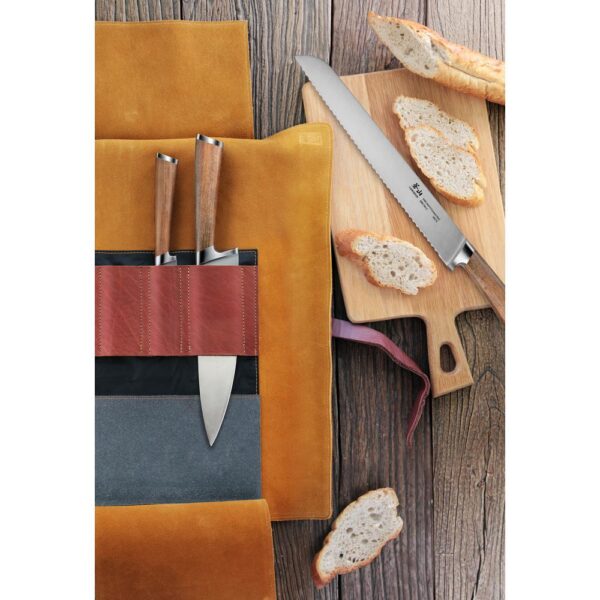 Cangshan H1 Series 4-Piece Leather Roll Knife Set