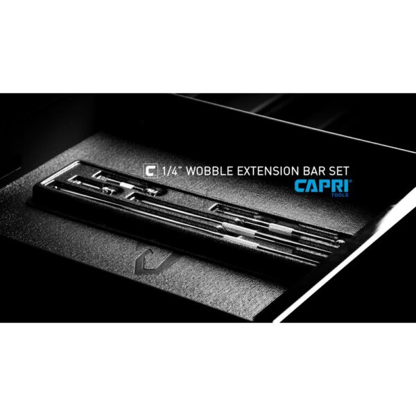 Capri Tools 1/4 in. Drive 2, 3, 6, 10, 14 in. Wobble Extension Bar Set (5-Piece)
