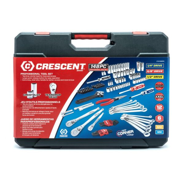 Crescent 1/4 in. 3/8 in. and 1/2 in. Drive Mechanics Tool Set (148-Piece)
