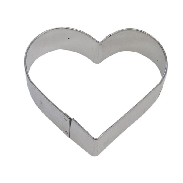 CybrTrayd 12-Piece Heart 3.25 in.  Tinplated Steel Cookie Cutter & Recipe