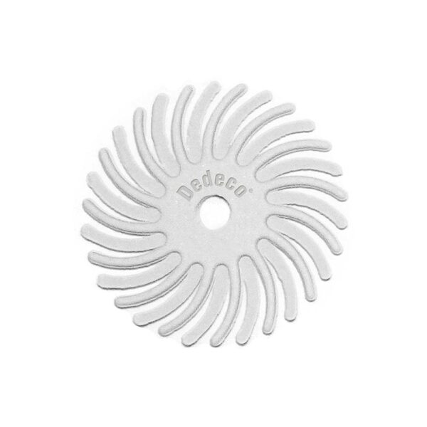Dedeco Sunburst 1 in. Radial Discs - 1/8 in. Fine 400-Grit Arbor Rotary Cleaning and Polishing Tool (48-Pack)