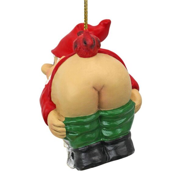 Design Toscano 2 in. Loonie Moonie Gnome Holiday Ornament