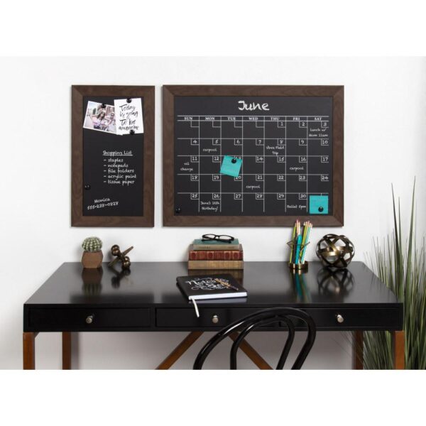 DesignOvation Beatrice Monthly Chalkboard Calendar Memo Board
