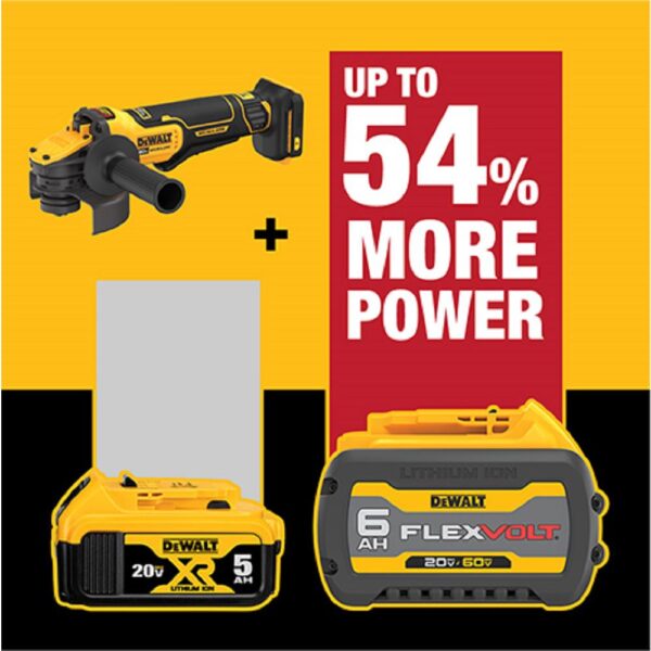 DEWALT 20-Volt MAX Cordless Brushless 4-1/2 to 5 in. Paddle Switch Angle Grinder with FLEXVOLT ADVANTAGE (Tool Only)