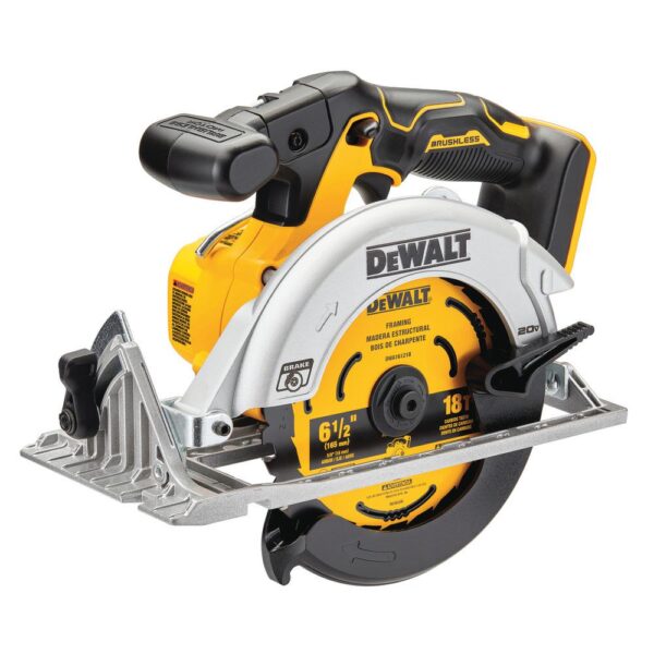 DEWALT 20-Volt MAX Cordless Brushless 6-1/2 in. Circular Saw (Tool-Only)