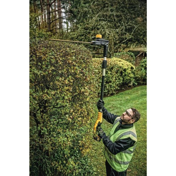 DEWALT 20V MAX Lithium-Ion Cordless Pole Hedge Trimmer Kit with (1) Battery 4.0Ah, Charger, Sheath and Shoulder Strap Included