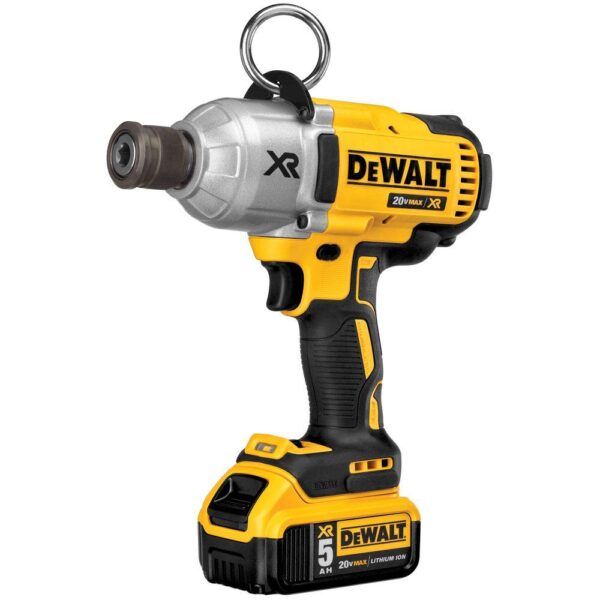 DEWALT 20-Volt MAX XR Cordless Brushless 7/16 in. High Torque Impact Wrench Quick Release Chuck & (1) 20-Volt 5.0Ah Battery