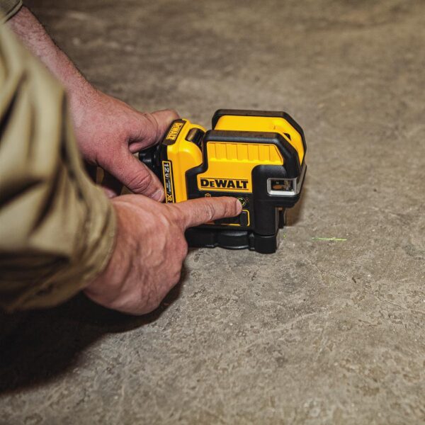 DEWALT 12-Volt MAX Lithium-Ion 100 ft. Green Self-Leveling 2-Spot & Cross Line Laser with Battery 2Ah, Charger, & TSTAK Case