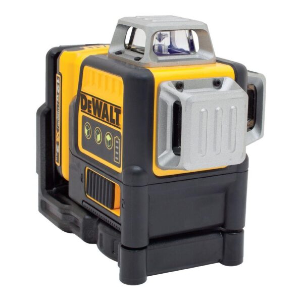 DEWALT 12-Volt MAX Lithium-Ion 100 ft. Green Self-Leveling 3-Beam 360 Degree Laser Level with 2.0Ah Battery, Charger & Case