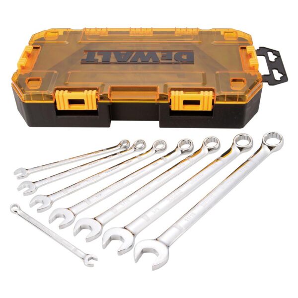 DEWALT Chrome Vanadium Mechanics Tool Set (192-Piece) with SAE Combination Wrench Set (8-Piece)