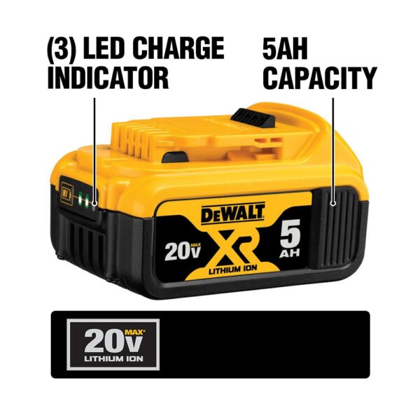 DEWALT 20-Volt MAX XR Cordless Brushless 1/2 in. Drill/Driver with (1) 20-Volt 5.0Ah Battery, Charger & Bag