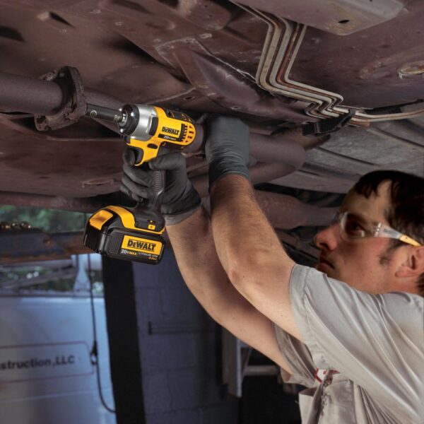 DEWALT 20-Volt MAX XR 1 in. SDS Plus L-Shape Rotary Hammer w/ Extractor, (2) 20-Volt 5.0Ah Batteries & 3/8 in. Impact Wrench