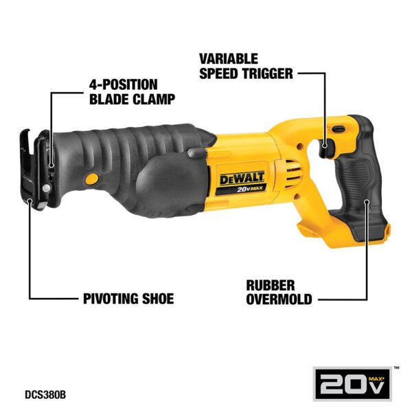DEWALT 20-Volt MAX Cordless Combo Kit (6-Tool) with (1) 20-Volt 4.0Ah Battery, (1) 2.0Ah Battery & 3/8 in. Impact Wrench