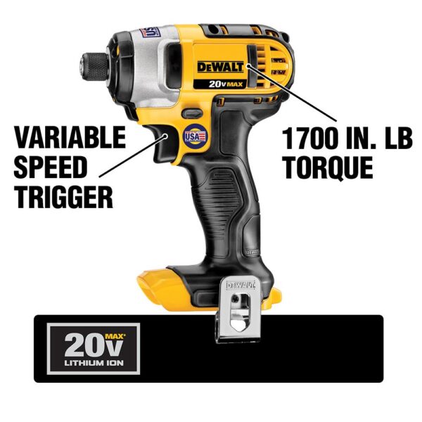 DEWALT 20-Volt MAX Lithium-Ion Cordless Drill Driver/Impact Driver Combo Kit (2-Tool) w/ (2) Batteries 1.5Ah, Charger and Case
