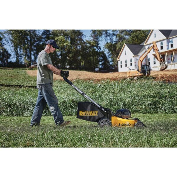 DEWALT 20 in. 20V MAX Lithium-Ion Cordless Walk Behind Push Lawn Mower with (2) 9.0Ah Batteries and (2) Chargers Included