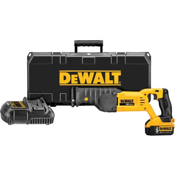 DEWALT 20-Volt MAX Cordless Reciprocating Saw with (1) 20-Volt Battery 5.0Ah & Charger