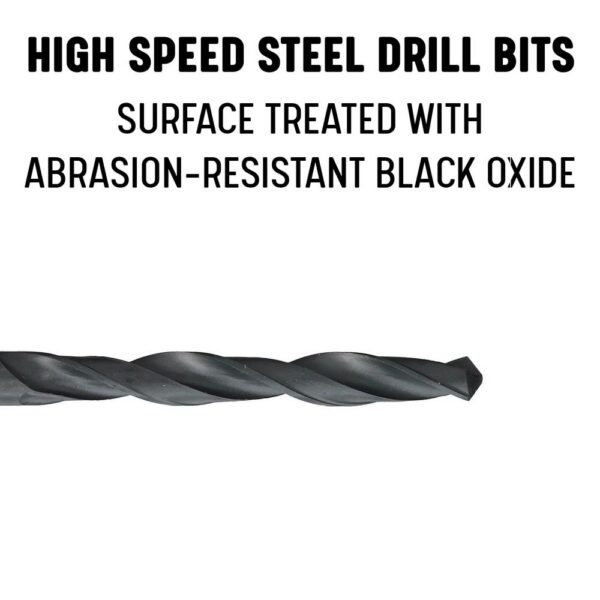 Drill America 12 in. L High Speed Steel Aircraft Extension Drill Bit Set (5-Piece)