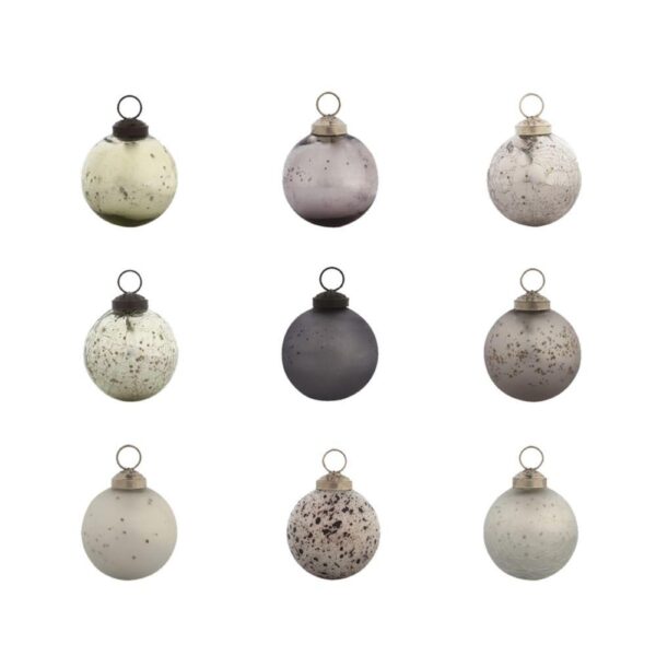 Evergreen 2-1/2 in. Silver Round Chic Collection Christmas Ornaments (48-Pack)