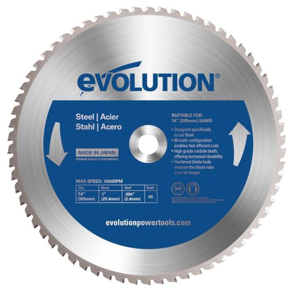 Evolution Power Tools 14 in. 66-Teeth Mild Steel Cutting Saw Blade