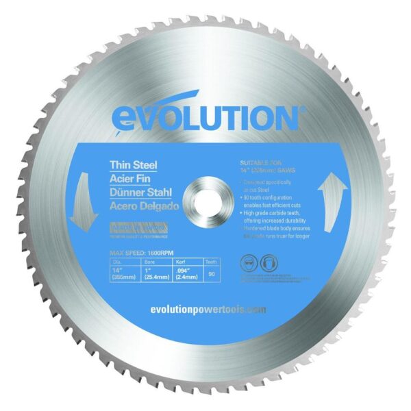 Evolution Power Tools 14 in. 90-Teeth Thin Steel Cutting Saw Blade