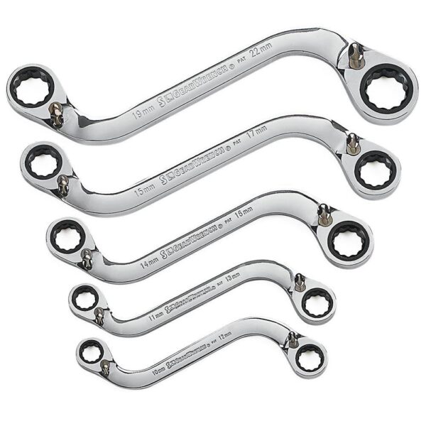 GEARWRENCH S-Shaped Reversible Double Box Ratcheting Wrench Set (5-Piece)