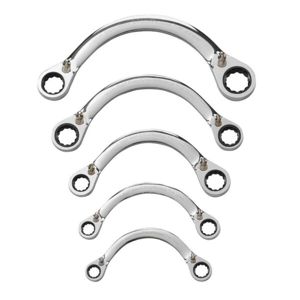 GEARWRENCH Metric Half Moon Double Box Ratcheting Wrench Set (5-Piece)