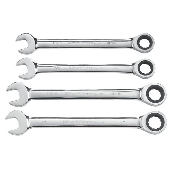 GEARWRENCH SAE Large Size Ratcheting Wrench Set (4-Piece)
