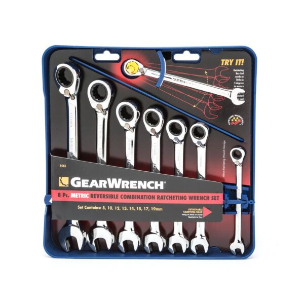 GEARWRENCH Metric Reversible Combination Ratcheting Wrench Set (8-Piece)