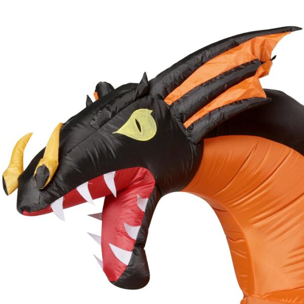 Gemmy 7.5 ft. Fire and Ice Two-Headed Dragon Halloween Inflatable with Animated Projection