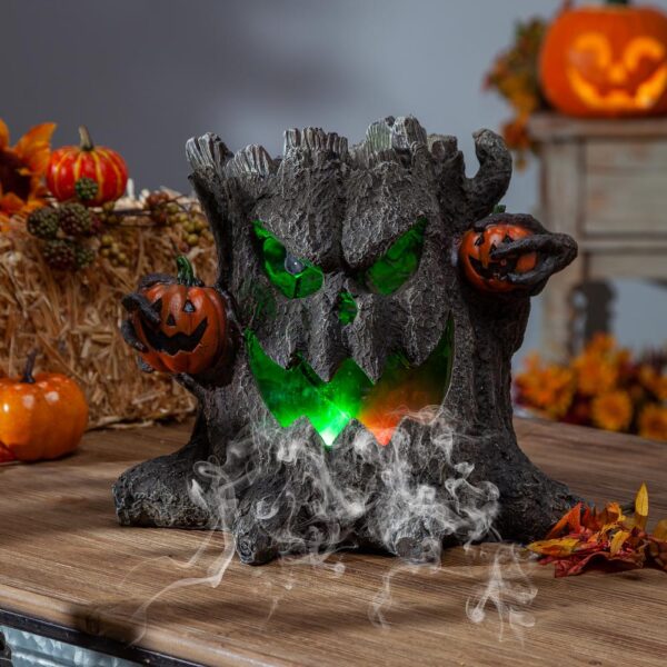 Gerson 12.4 in. L Electric Smoking Haunted Tree Stump