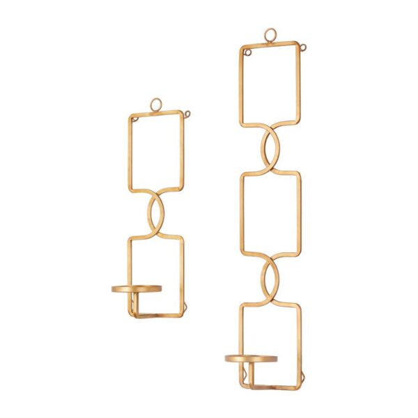 Home Decorators Collection Gold Metal Wall Sconce Candle Holder (Set of 2)