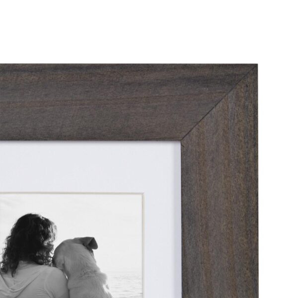 DesignOvation Museum 5 in. x 7 in. Matted to 3.5 in. x 5 in. Gray Picture Frame (Set of 4)