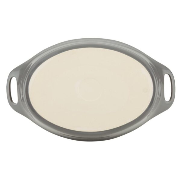Rachael Ray 2.5 Qt. Gray Ceramics Oval Baker