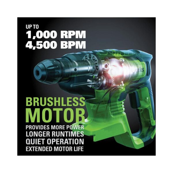 Greenworks 24-Volt Battery Cordless Brushless Hammer Drill, Battery Not Included DD24L01