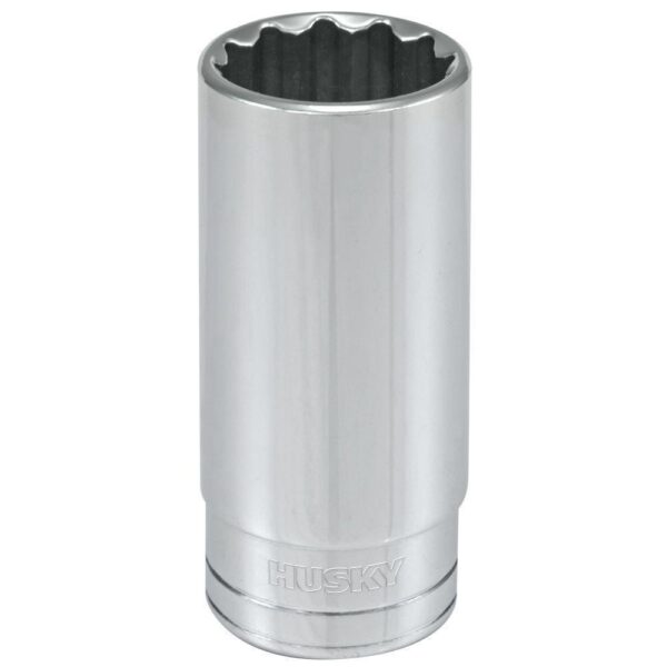 Husky 1/2 in. Drive 1 in. 12-Point SAE Deep Socket